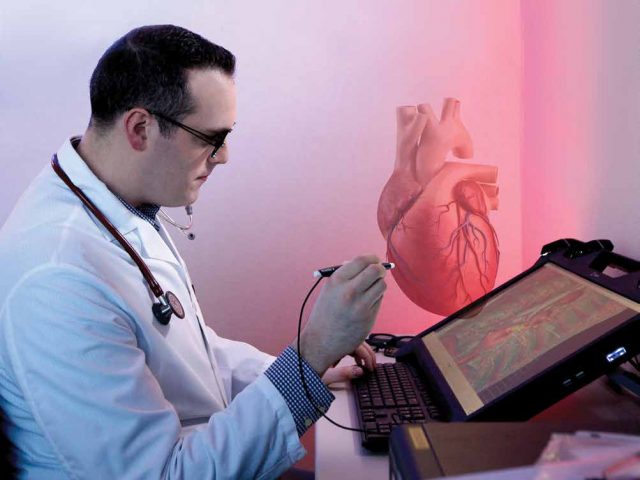Doctor Visualizing Heart