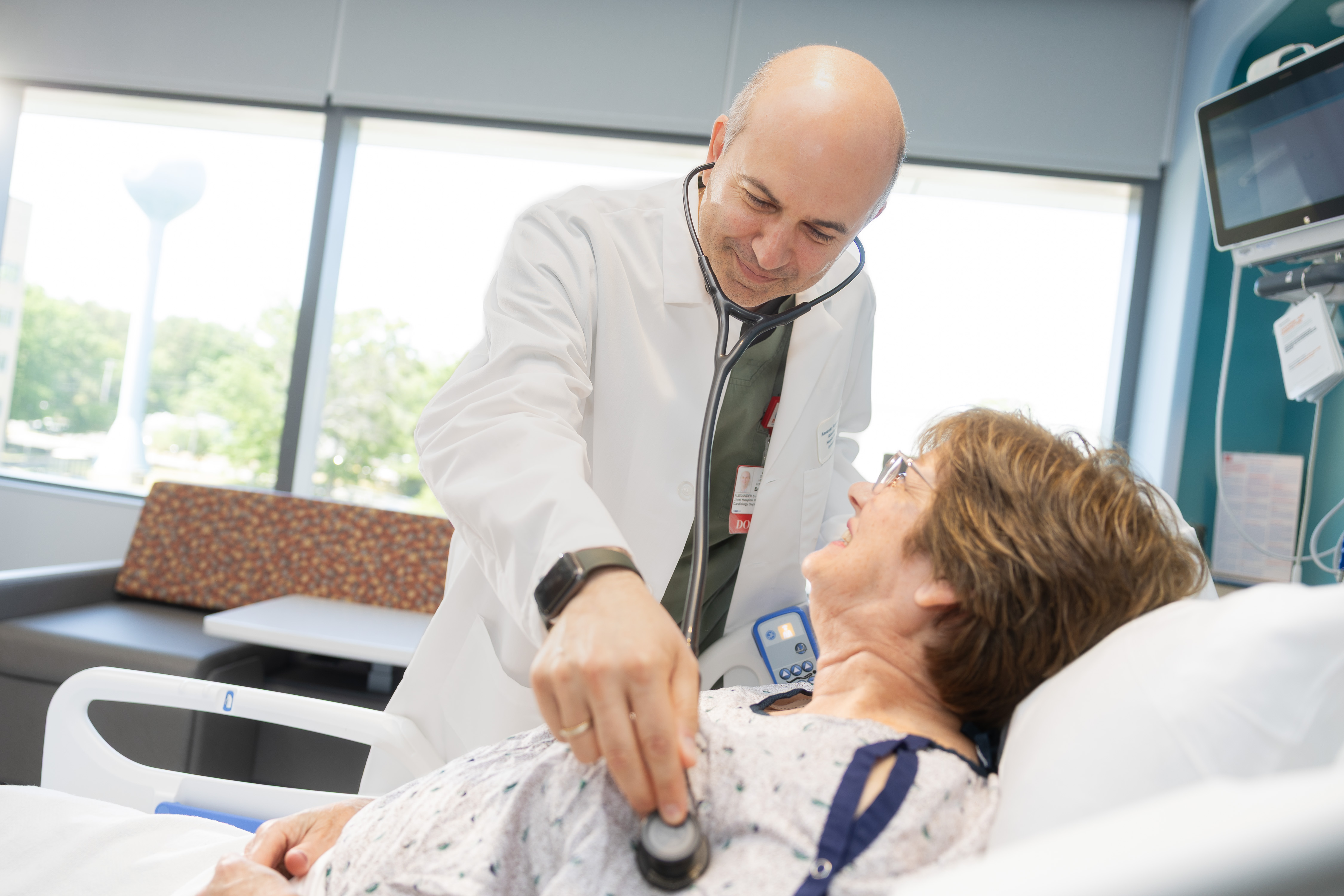 doctor tending to patient